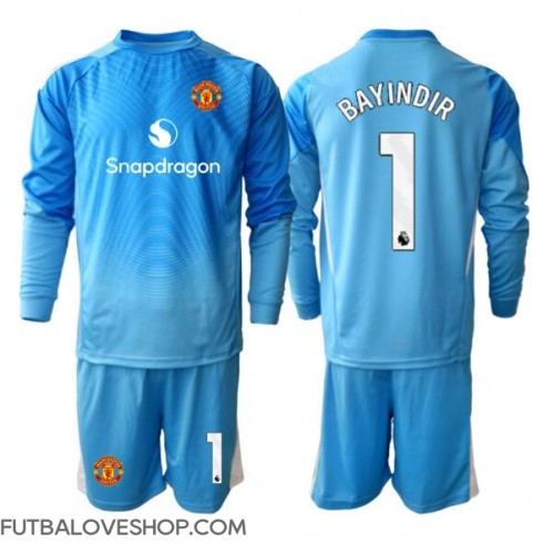 Dres Manchester United Altay Bayindir #1 Brankarsky Domáci pre deti 2025-26 Dlhy Rukáv (+ trenírky)